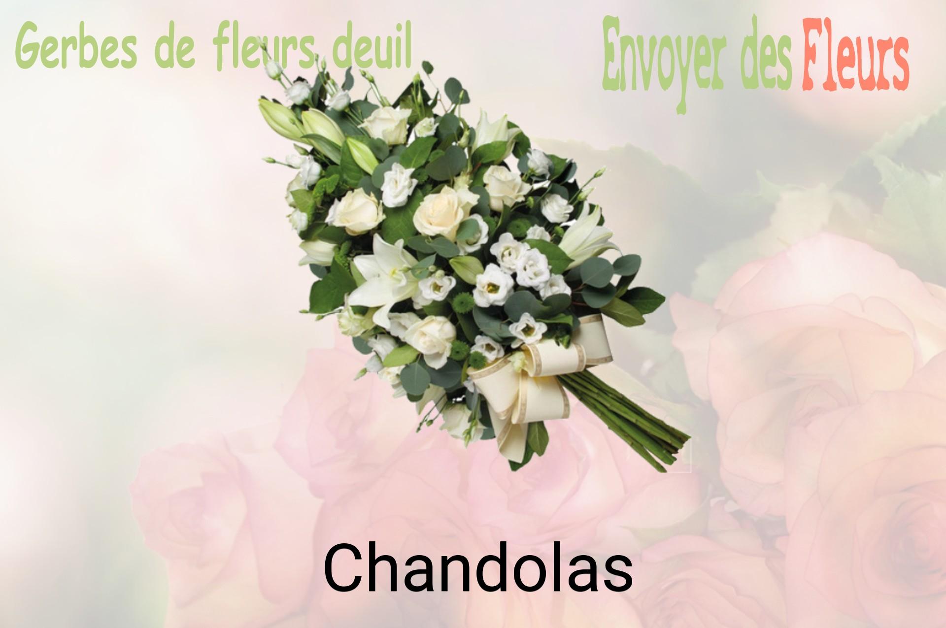 Gerbe de fleurs de deuil livrée à Chandolas